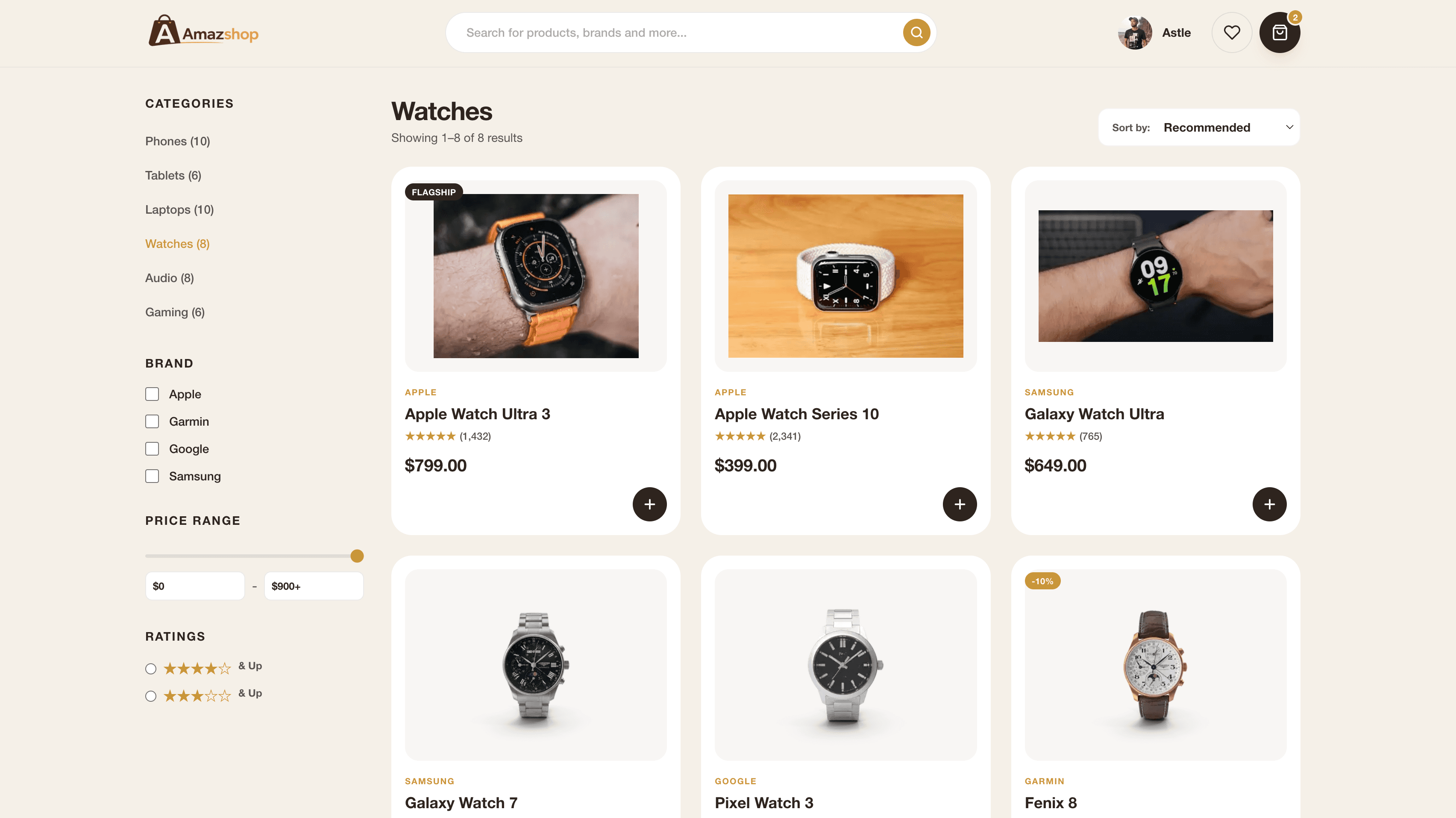 AmazShop E-commerce screenshot 2